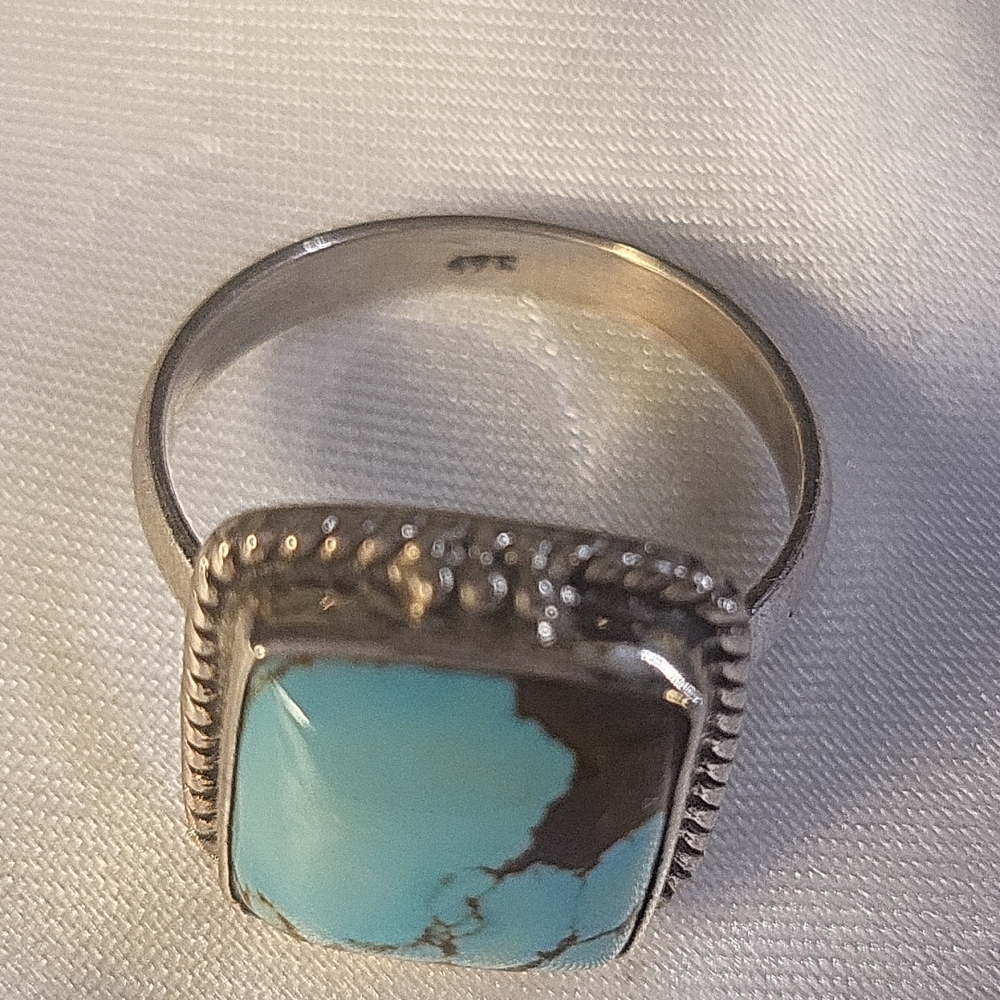 Turquoise Silver Ring - Picture 2 of 5